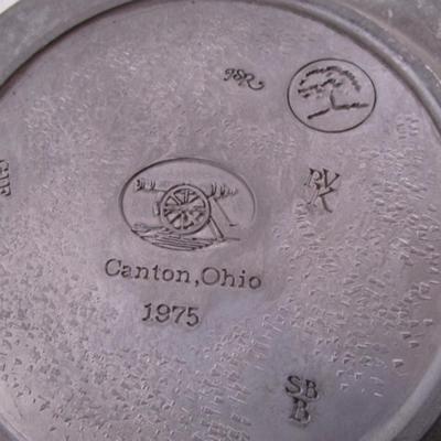 Pewter ceramic plate, George Washington Crossing the Delaware
