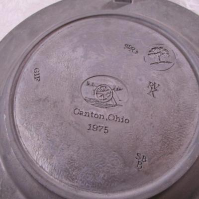 Pewter ceramic plate, Declaration of Independence