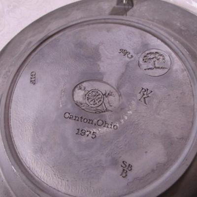 Pewter ceramic plate, The Spirit of '76.