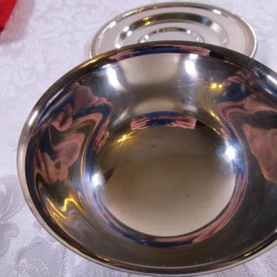 International Silver Co. silver-plated bowl & plate
