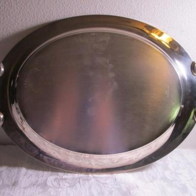 Roger's & Bro. silver-plated tray with handles