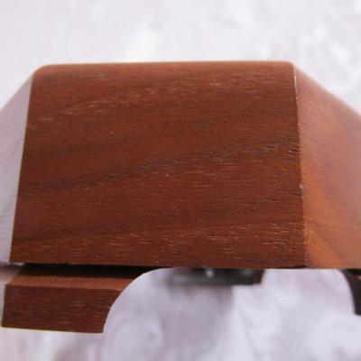 Carved walnut wood music box
