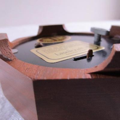 Carved walnut wood music box