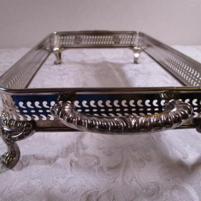 William Rogers silver-plated Victorian chafing dish stand