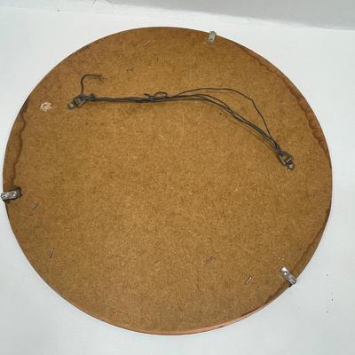 Vintage Round beveled Wall. Mirror 17" dia.