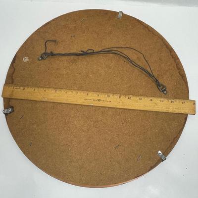 Vintage Round beveled Wall. Mirror 17" dia.