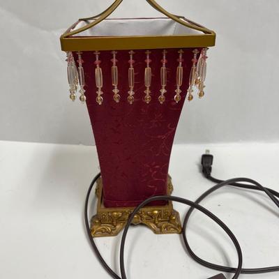 Small Decorative Table Lamp red & gold