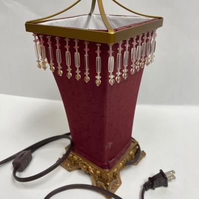 Small Decorative Table Lamp red & gold