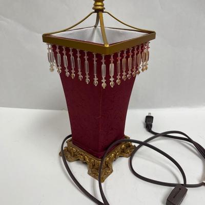 Small Decorative Table Lamp red & gold