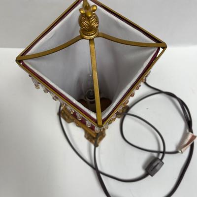 Small Decorative Table Lamp red & gold