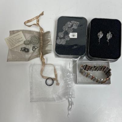 Misc Fashion Costume Jewelry Jot Earrings,, Pins, Bracelets