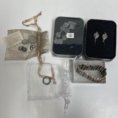 Misc Fashion Costume Jewelry Jot Earrings,, Pins, Bracelets