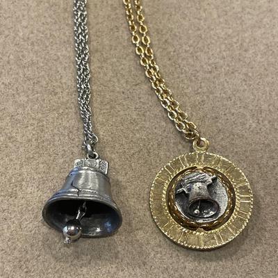 2 Liberty Bell pendants