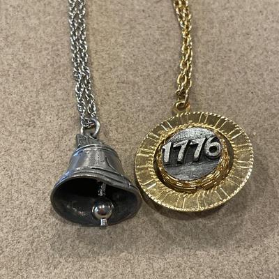2 Liberty Bell pendants