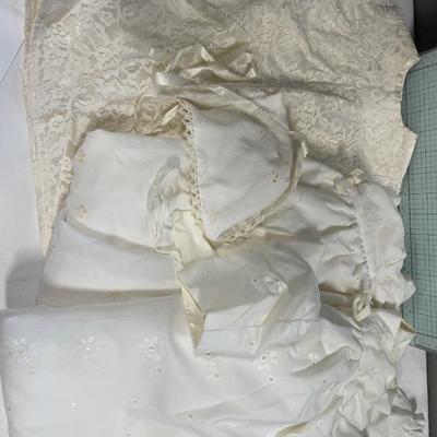 3 cream christening gowns