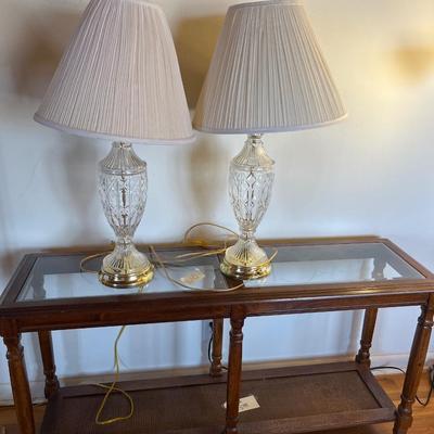Lamps and Sofa Table