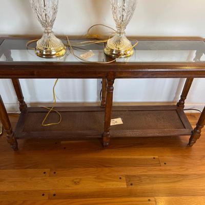 Lamps and Sofa Table