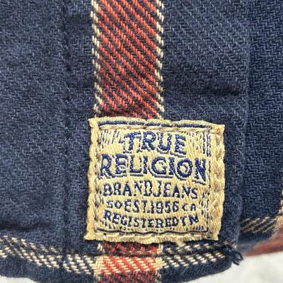 True Religion Men’s XL L/S Plaid Flannel Shirt