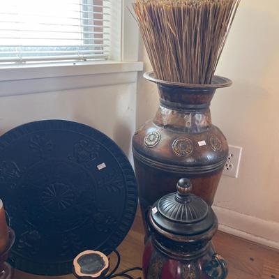 Candle sticks, Baskets, & Decor