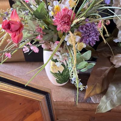 Paintings, Mirror & Floral Arrangements