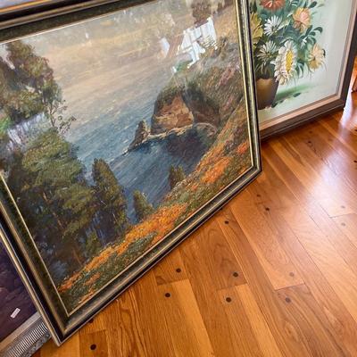 Paintings, Mirror & Floral Arrangements