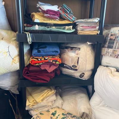 Linens,Pillows, cushions, sheets.
