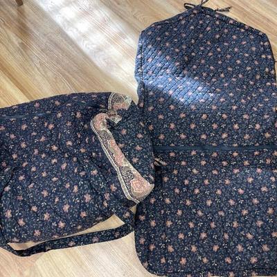 Vera Bradley duffle & garment bag matching set