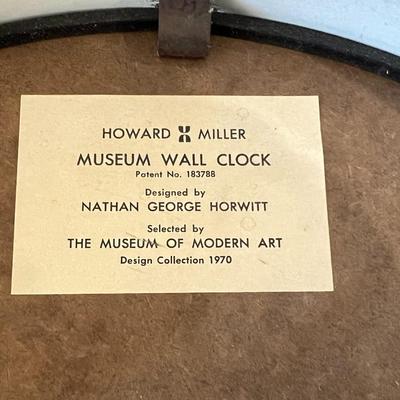 MCM Howard Miller Museum Wall Clock
