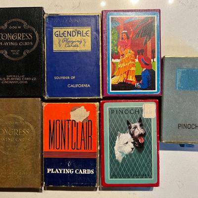 7 Vintage Decks of Cards
