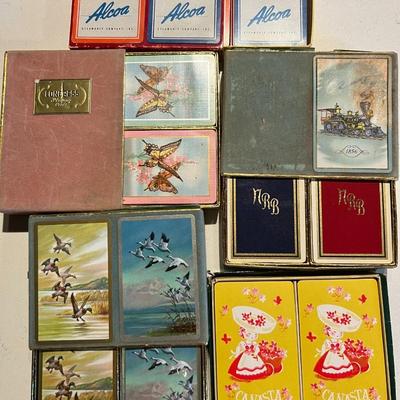 5 Vintage Double Deck Card Sets