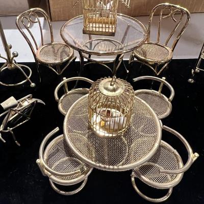Vintage Brass Doll House Furniture