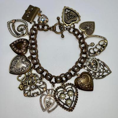 Sweet Romance Costume Jewelry Charm Bracelet