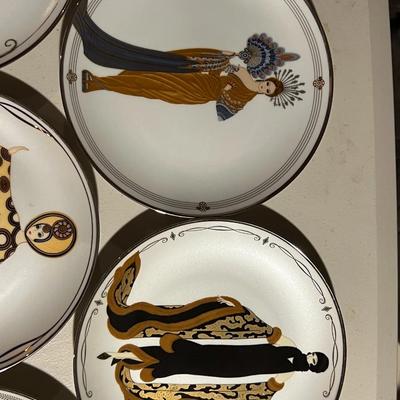 11 House of Erte by Franklin Mint Limited Edition Plates