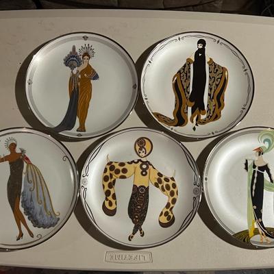 11 House of Erte by Franklin Mint Limited Edition Plates