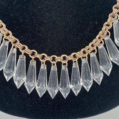 Costume Jewelry Necklace W/Crystals