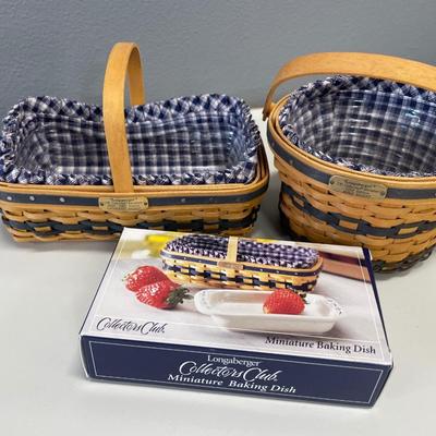 Miniature Gathering & Apple basket Longaberger & baking dish