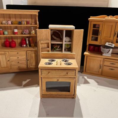 Assorted Doll House Kitchen Furniture and Accessories