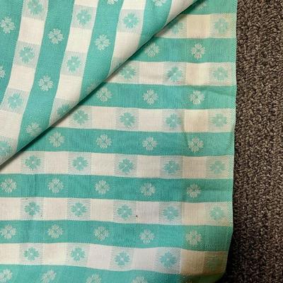 Green Gingham Tablecloth 52" x 56"