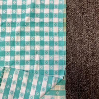 Green Gingham Tablecloth 52" x 56"