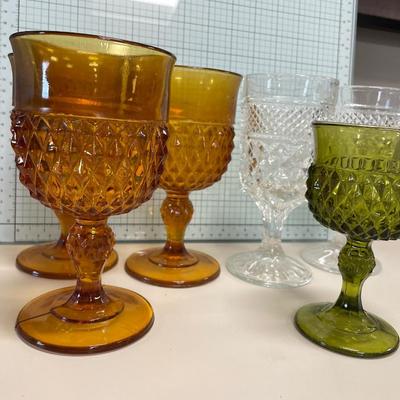Diamond point goblets
