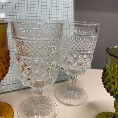 Diamond point goblets