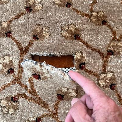 Large 12ft x 15ft Neutral Toned/Floral Design Rug (LR-RG)