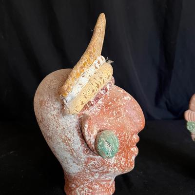 Terracotta Mayan Style Sculptures (LR-RG)