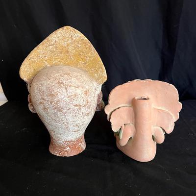 Terracotta Mayan Style Sculptures (LR-RG)