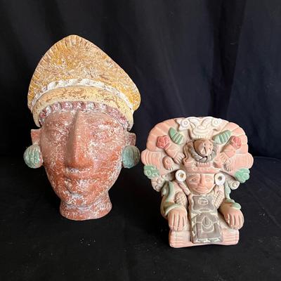 Terracotta Mayan Style Sculptures (LR-RG)