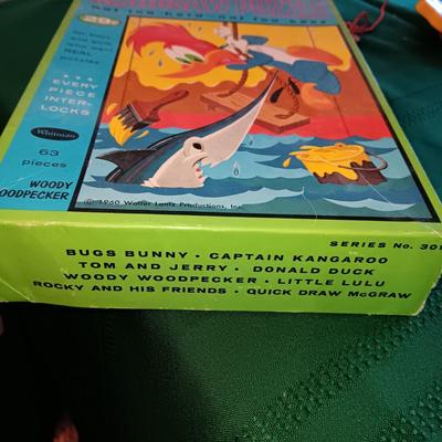 FISHER PRICE DONALD DUCK PULL TOY AND A JR JIGSAW PUZZLE