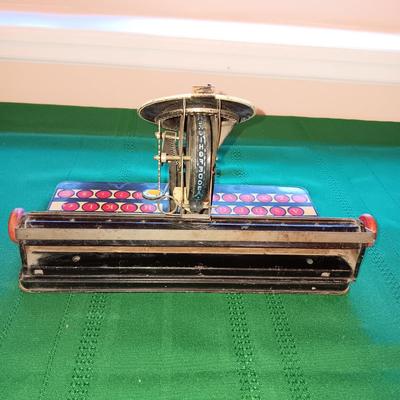 VINTAGE METAL TOY DIAL TYPEWRITER