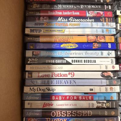Box of DVD movies