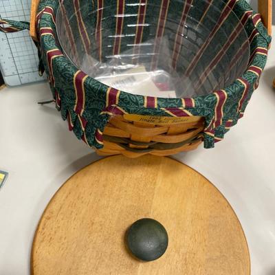 1994 Jingle Bell Basket Longaberger basket with spoon