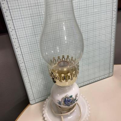 Vintage milk glass lamp